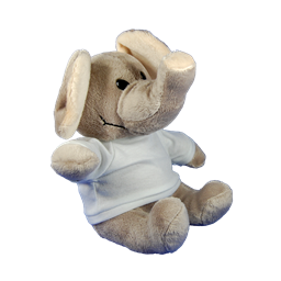 Toon details voor Pluche Knuffel Olifant 20 cm. - inclusief sublimatie t-shirt Afbeelding van Pluche Knuffel Olifant 20 cm. - inclusief sublimatie t-shirt